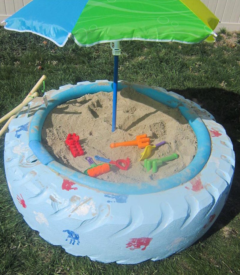 DIY Tire Sandbox