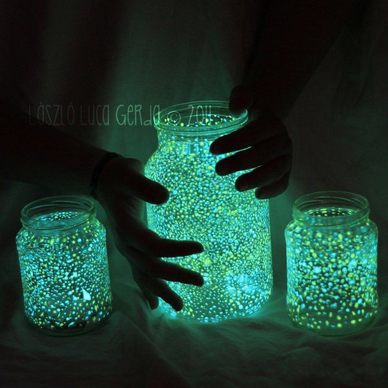 Glow in the dark jars