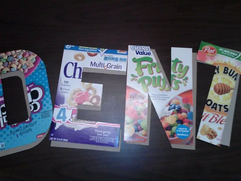 Cereal Box Letters